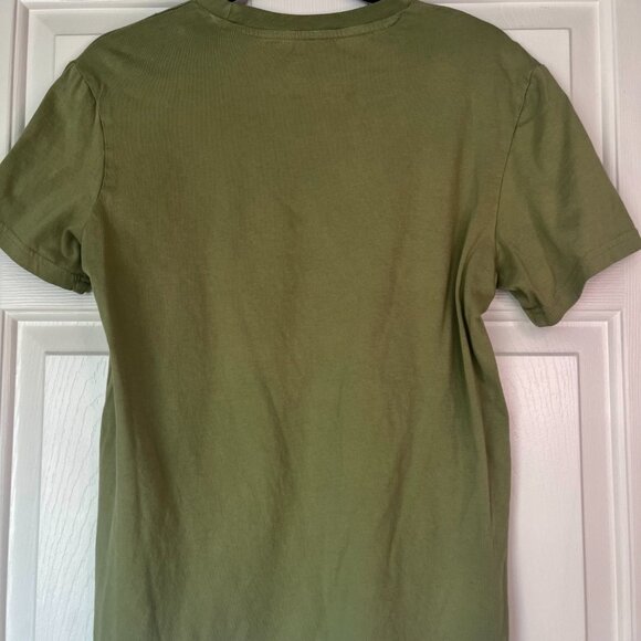 H&M Men’s Regular Fit T-Shirt Small Olive Green Short Sleeve Cotton Casual Tee - Picture 7 of 7